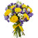 букет желтых роз и синих ирисов. Боливия